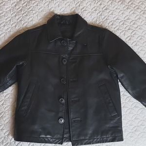 Boys genuine leather jacket- like new